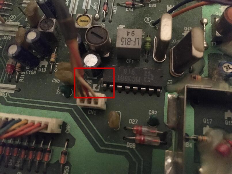 "TP5" highlighted in red, located to the left of the Samsung chip.