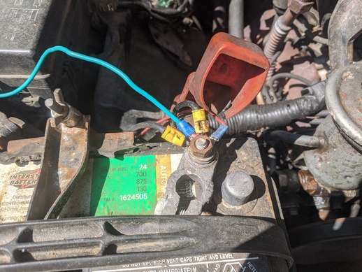 Battery terminal with my new wire