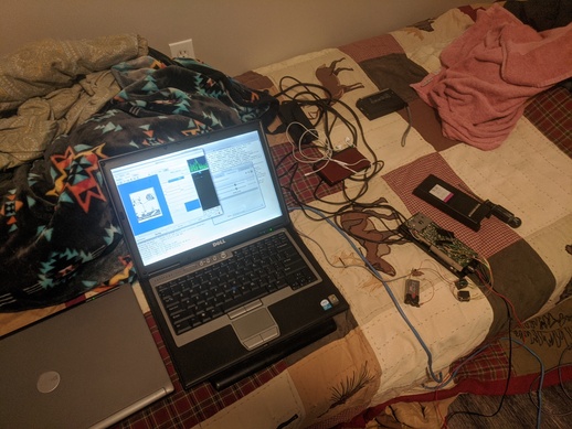 The GE setup (older verison of the interface is pictured, final does not require 9v battery)